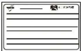 Blank document with placeholder text and a small logo, likely a form or template for writing or editing.