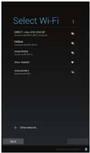 Select Wi-Fi DIRECT -voku-018-2CA18F Connected with MRS2/MSP (5 platforms) ENMab Connected with MRS1/MSP 52 vovaw wireless Connected with MSZ 34 Voice-Guards vovocamers Connected with MSZ + Other network... Back