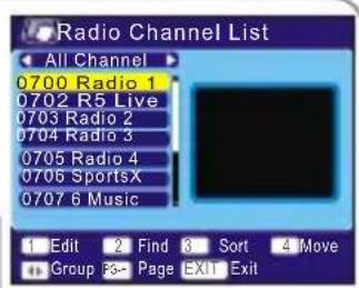 Engel Axil RT0140U - Lista de canales de Radio - 1