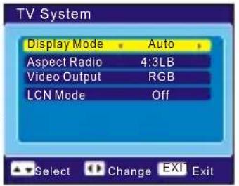 Engel Axil RT0140U - Menu Configuración del sistema - 3