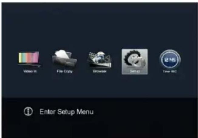Video In File Copy Browser Setup Timer HSC Enter Setup Menu