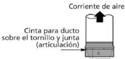 Corriente de aire Cinta para ducto sobre el tornillo y junta (articulación)