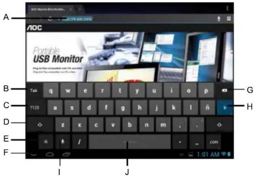 AOC MW1031-3GP - Teclado Android - 1