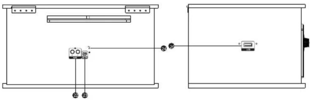 Technical diagram showing two electrical or measurement setups with labeled components and connections