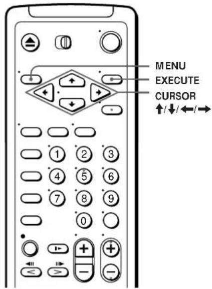 MENU EXECUTE CURSOR ↑/↓/←/→