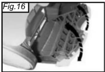Close-up of a baseball glove with visible mechanical components (no text or symbols)