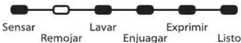 Sensar Remojar Lavar Enjuagar Exprimir Listo