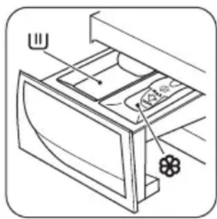 ZANUSSI ZWH 7103 P - Abra el depósito del dosificador de detergente. - 1