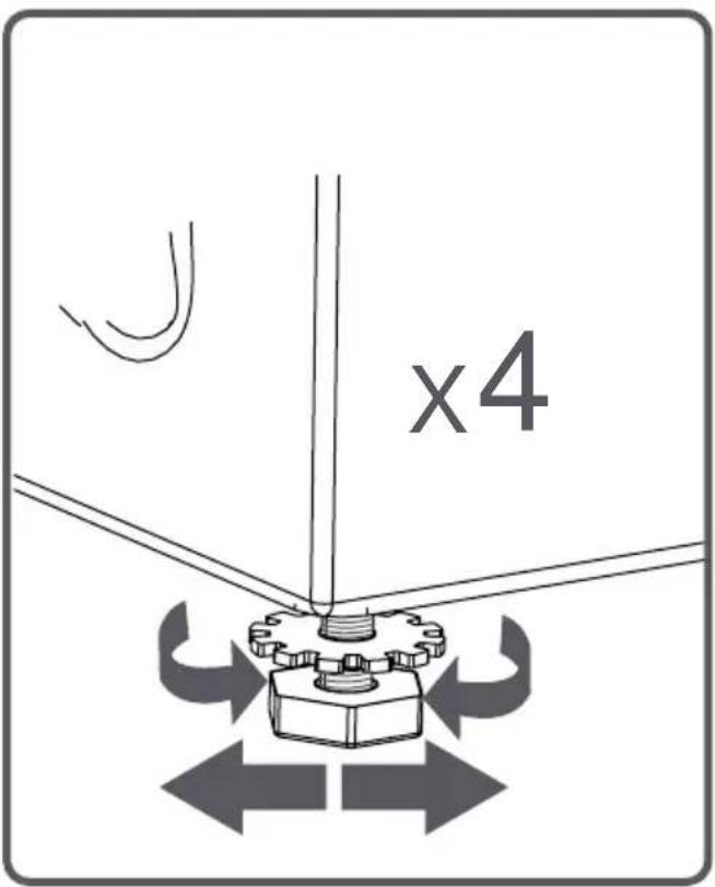 NEW POL NW7120F2 - CAPÍTULO -3: INSTALACIÓN DE LA MÁQUINA PATAS REGULABLES - 1