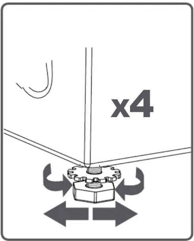 NEW POL 10JEMET51 - CAPÍTULO -3: INSTALACIÓN DE LA MÁQUINA PATAS REGULABLES - 1
