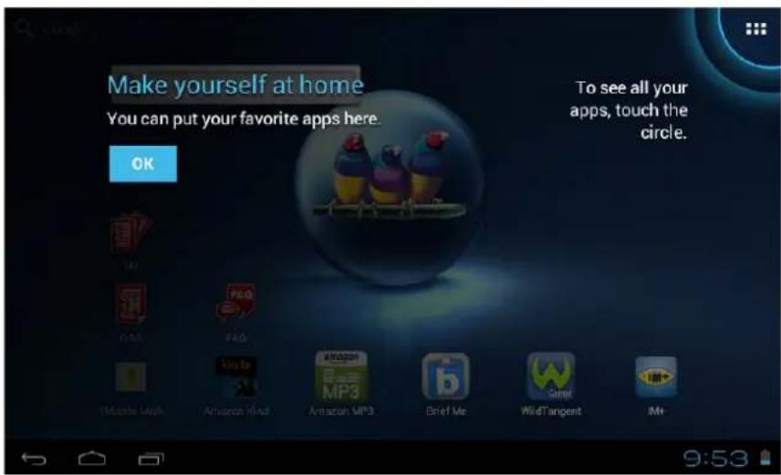 VIEWSONIC ViewPad E72 - Pantalla de inicio - 1