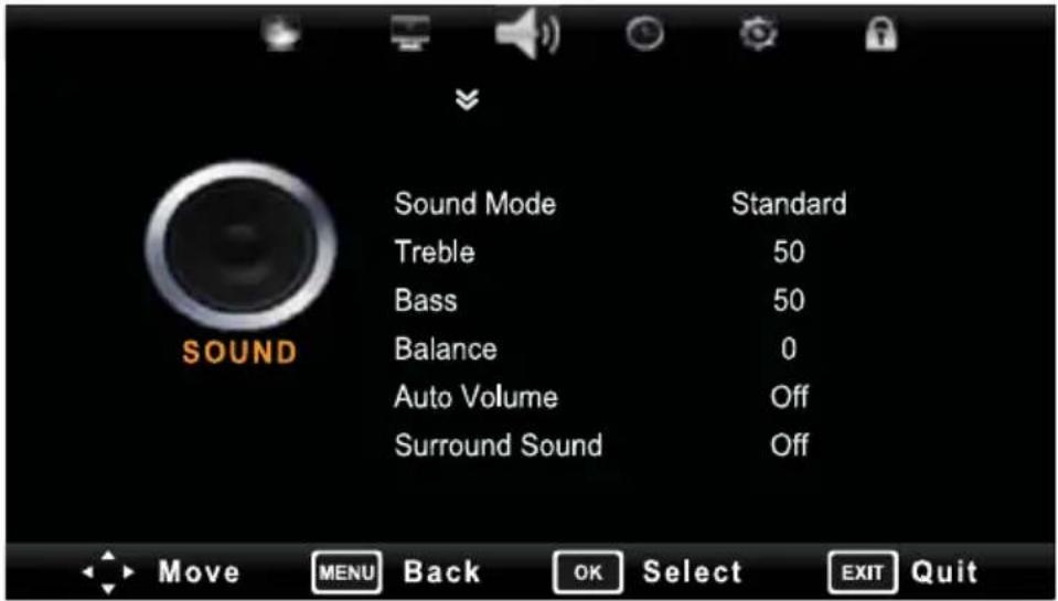 AIRIS MW19LA - Menú Sonido - 1