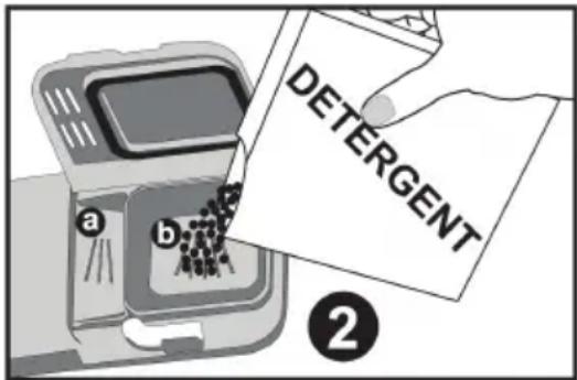 CORBERO CLV 6600 W - Rellenar el compartimento de detergente - 2