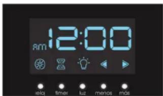 am 12:00 slo timet luz menos mos