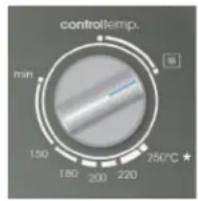 controltemp. min 150 180 200 220 250°C ★