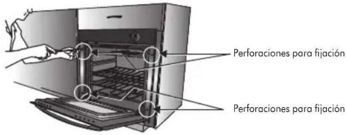 Haceb Arezzo T GAB GAS GP PL - FIJACIÓN DEL HORNO EN EL MUEBLE DE EMPOTRAR. - 1