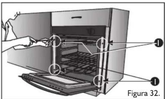 Haceb Assento F 60 GAS GRT GN - Fijación del horno en el mueble de empotrar - 1