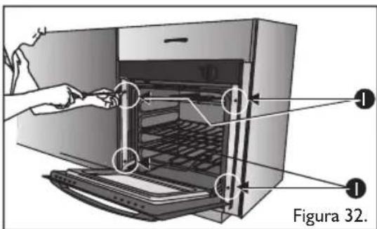 Haceb Arezzo F 60 ELEC NE 220 - Fijación del horno en el mueble de empotrar - 1