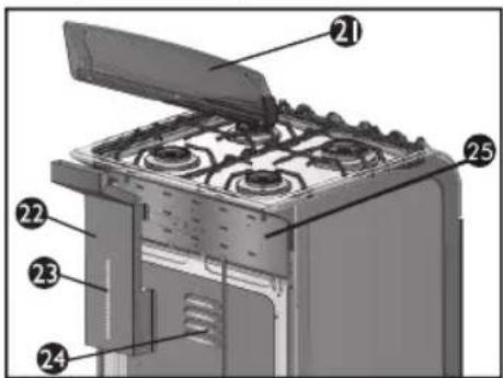 Haceb Assento L V 50 GAS GN NE - Partes de la estufa - 2