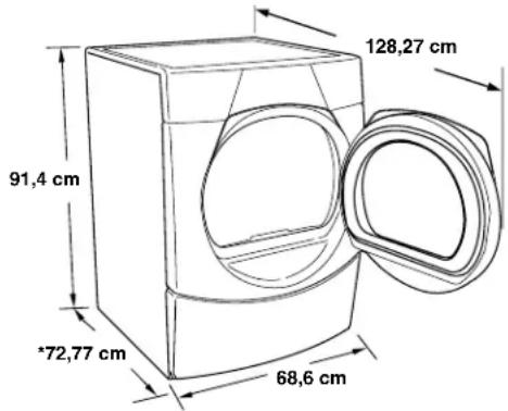 128,27 cm 91,4 cm *72,77 cm 68,6 cm