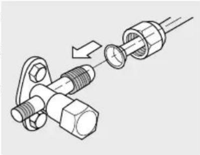 Haceb Assento S18 220 BL - Conexión de la tubería del sistema de refrigeración - 1