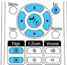 Menu Esc User Pointer Page E-Zoom Volume