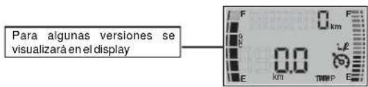 Para algunas versiones se visualizará en el display F 0 km 0.0 E KM TMR P E