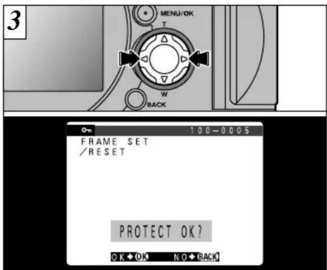 FUJIFILM FinePix 6900 Zoom - AJUSTE Y ELIMINACIÓN DE LA PROTECCIÓN DE UN SOLO FOTOGRAMA - 3
