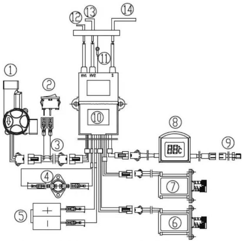 Mabe CMP60TNBN - esquema eléctrico 11 y 13 litros. - 1