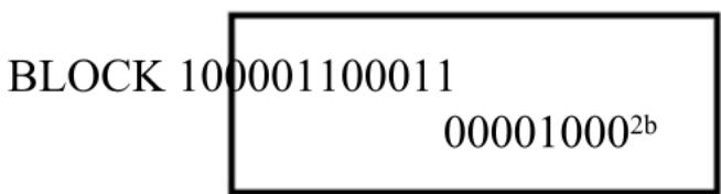 BLOCK 100001100011 000010002b