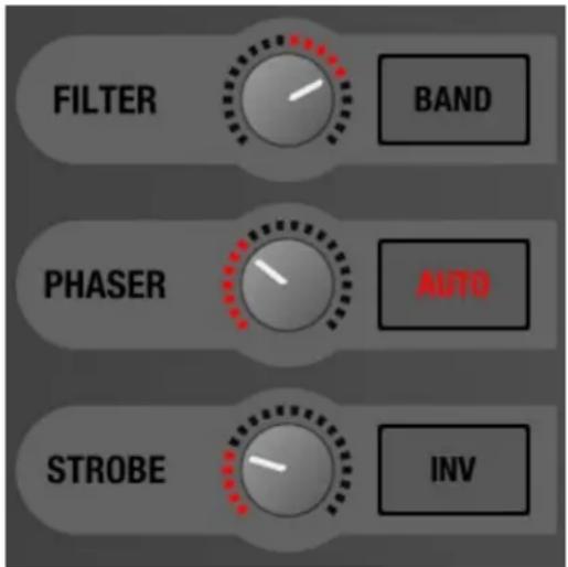 FILTER BAND PHASER AUTO STROBE INV
