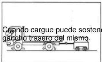 Cuando cargue puede sostene gancho trasero del mismo.