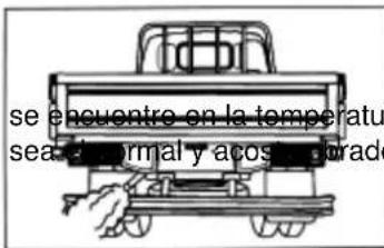 se encuentre en la temperatura sear normal y acos,orado