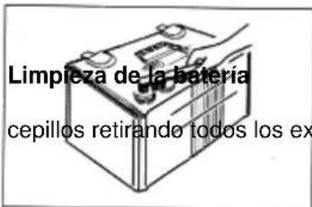 Limpieza de la batería cepillos retirando todos los ex