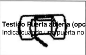 Testido Puerta abierta (opc) Indica cuando unarpuerta no