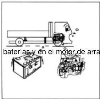 baterías y en el motor de arra