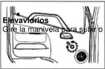 Elevavidrios Gire la manivela para subir o