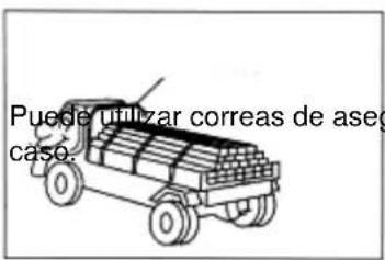 Puede utilizar correas de aseg case.