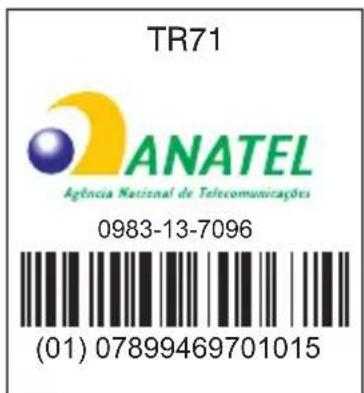 TR71 ANATEL Agência Nacional de Telecomunicações 0983-13-7096 (01) 07899469701015