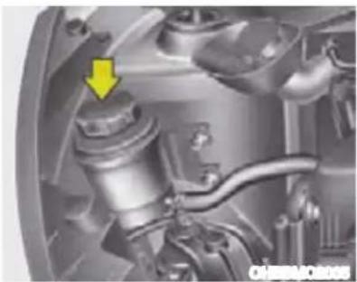 HYUNDAI HB20 (2012) - Verifi cação do nível do fl uído de direção assistida hidraulicamente - 1
