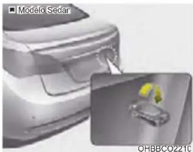 HYUNDAI HB20 (2012) - Abertura da tampa do portamalas (modelo Sedan) - 1