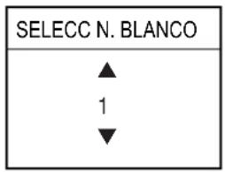 SELECC N. BLANCO ▲ 1 ▼