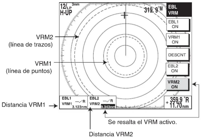 FURUNO 1954C - Medición de distancias con el VRM - 1
