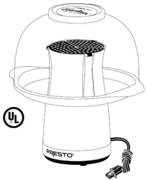 Presto Fountain 04865 - Fountain® máquina para hacer palomitas de maíz con aire caliente - 1