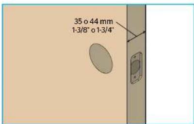 35 o 44 mm 1-3/8" o 1-3/4"