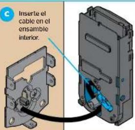 Inserte el cable en el ensamble interior.