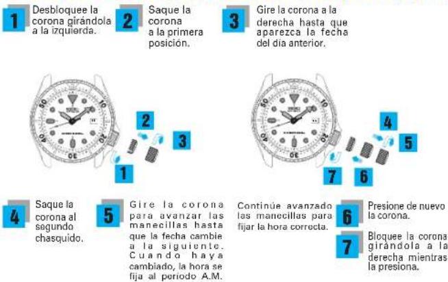 SEIKO Prospex SRP779K1 - CÓMO PONER EN FUNCIONAMIENTO EL RELOJ (4R35/4R36) - 3