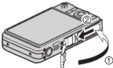 CASIO Exilim Zoom EX-Z90 - Cierre la cubierta del compartimiento de la pila. - 1