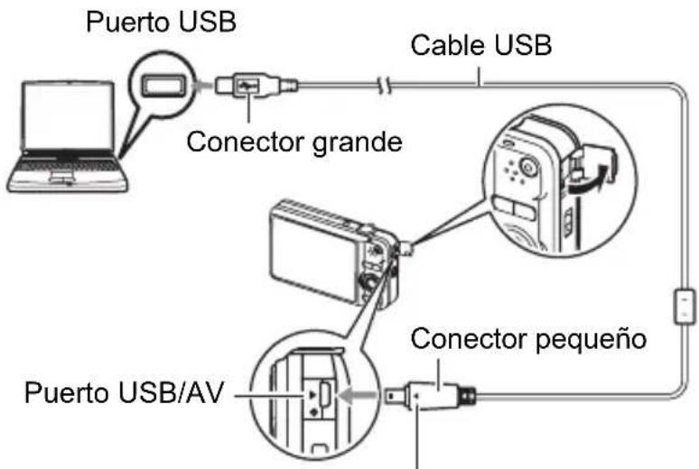 CASIO Exilim Zoom EX-Z90 - Apague la cámara y luego conecte la cámara a su Macintosh mediante el cable USB incluido con la misma. - 1