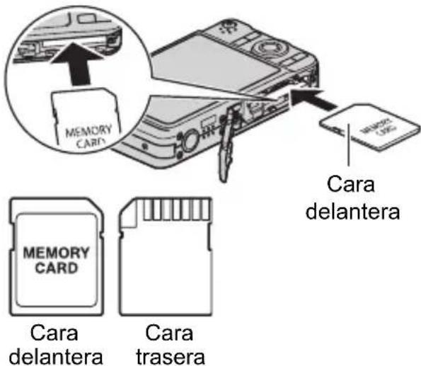 CASIO Exilim Zoom EX-Z90 - 2.Instale una tarjeta de memoria. - 1